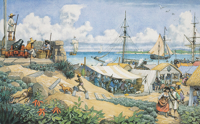 Isles Lucayes (Bahamas) - Allain M. Mallet (1686)