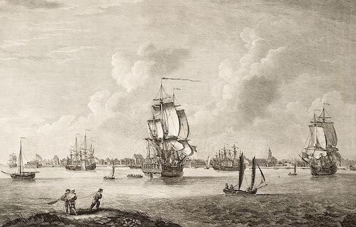 View of Charles Town - Thomas Mellish (1768)