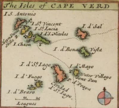Bartholomew Roberts - Cape Verde Islands Map (1598)