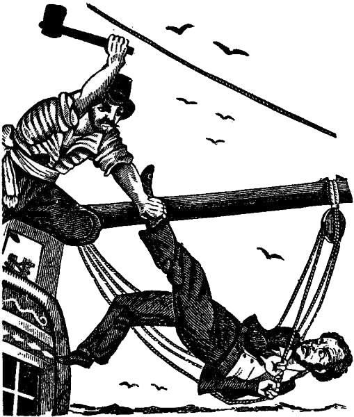 John Gow Killing the Captain - Pirates Own Book (1837)